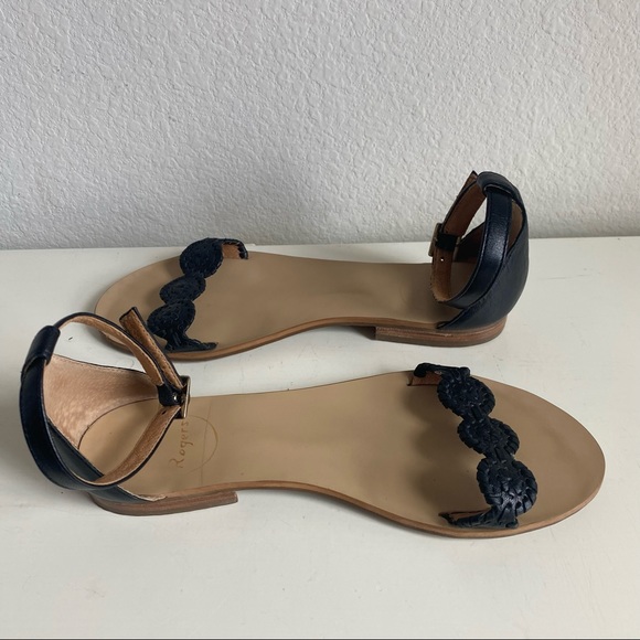 Jack Rogers Daphne Medallion Sandals Flat with Ankle Straps - Picture 7 of 16